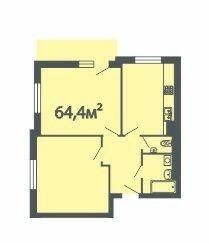 2-кімнатна 64.4 м² в ЖК Версаль від 20 950 грн/м², м. Трускавець