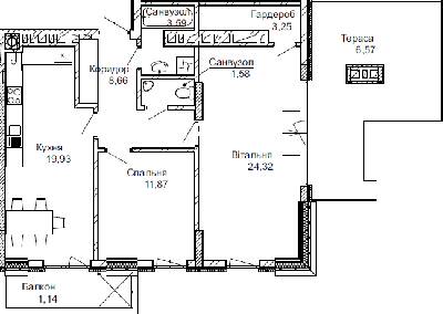 2-комнатная 89.22 м² в ЖК Імперіал от 33 550 грн/м², г. Трускавец