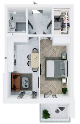 1-комнатная 46.73 м² в ЖК Сказка от 16 500 грн/м², пгт Брюховичи