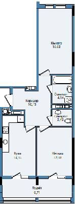 2-комнатная 20.05 м² в ЖК Washington City от застройщика, Львов