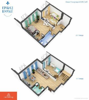 Двухуровневая 115.15 м² в ЖК Гранд Бурже от 23 450 грн/м², г. Буча