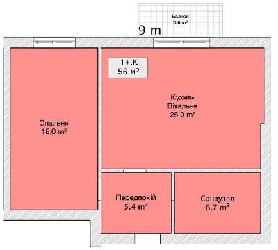 1-комнатная 56 м² в ЖК на ул. Шевченко, 50/ пер. Институтский от 20 850 грн/м², Винница