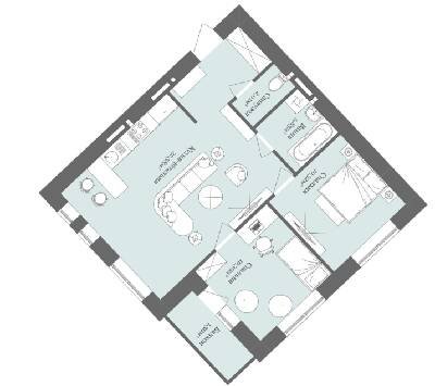 2-комнатная 60.34 м² в ЖК West Towers от 15 050 грн/м², Ужгород