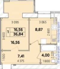 1-кімнатна 36.84 м² в ЖК Масани від 14 000 грн/м², Чернігів