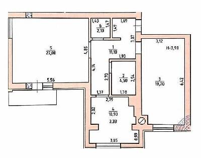2-комнатная 75.3 м² в ЖК Панский остров от застройщика, Черновцы