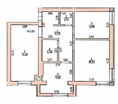3-комнатная 80.2 м² в ЖК Панский остров от застройщика, Черновцы