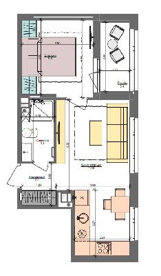 1-кімнатна 34.7 м² в ЖК Файна Таун від 41 500 грн/м², Київ