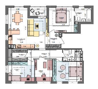 3-кімнатна 109.3 м² в ЖК Файна Таун від 37 250 грн/м², Київ