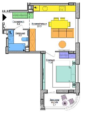 1-комнатная 43.3 м² в ЖК Respublika от 37 790 грн/м², Киев