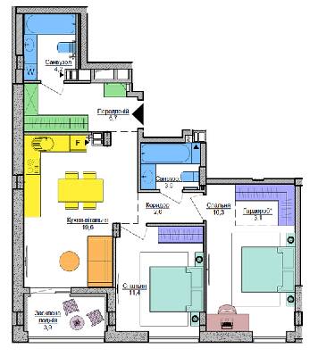 2-кімнатна 68.2 м² в ЖК Respublika від 42 486 грн/м², Київ