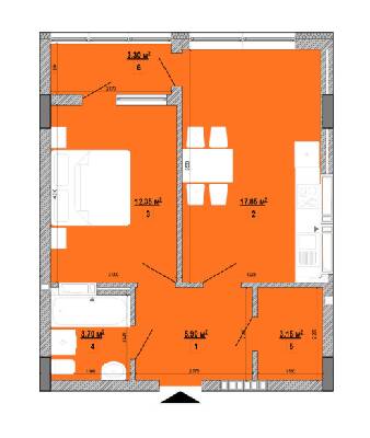 1-кімнатна 46.25 м² в ЖК Forward від 42 997 грн/м², Київ