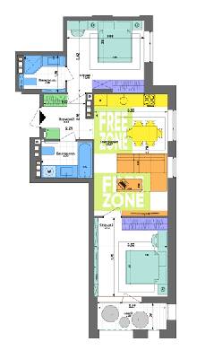 2-комнатная 60.19 м² в ЖК Комфорт Таун от 35 100 грн/м², Киев
