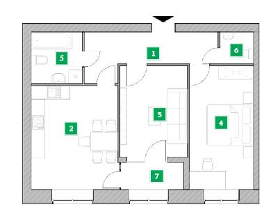 2-комнатная 61.84 м² в ЖК Компаньон от 13 782 грн/м², с. Сокольники