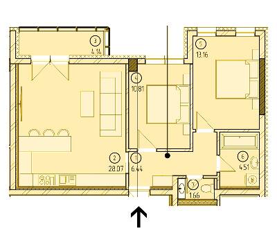 2-кімнатна 68.79 м² в ЖК Престиж від 21 700 грн/м², Ужгород