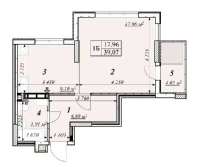 1-кімнатна 39.07 м² в ЖК Зіркова Вежа 2 від 19 000 грн/м², м. Вишгород