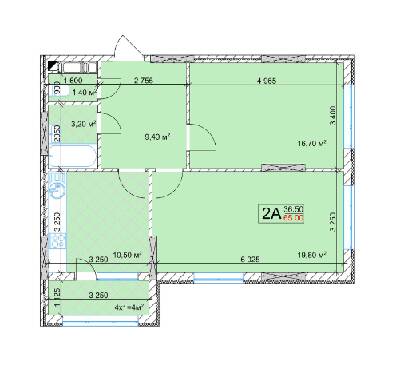 2-кімнатна 65 м² в ЖК Квітень від 24 000 грн/м², Київ