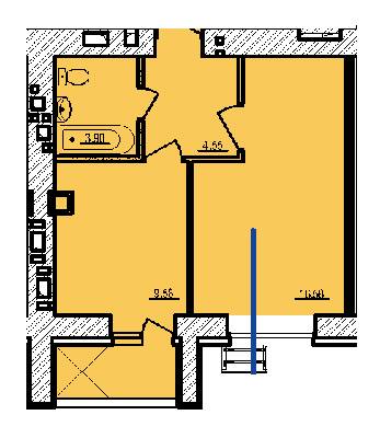 1-комнатная 36.24 м² в ЖК Свитанок от 18 900 грн/м², г. Борисполь