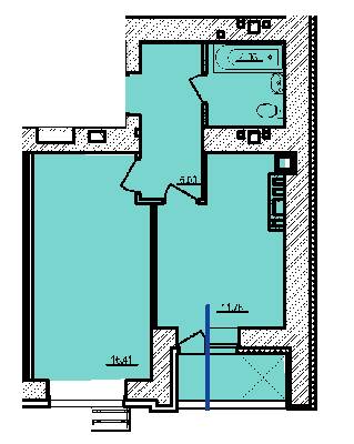 1-комнатная 39.96 м² в ЖК Свитанок от 19 900 грн/м², г. Борисполь
