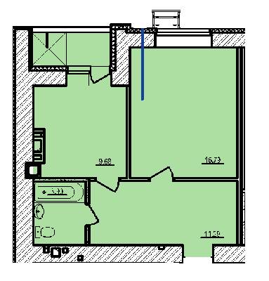 1-комнатная 43.32 м² в ЖК Свитанок от 19 900 грн/м², г. Борисполь