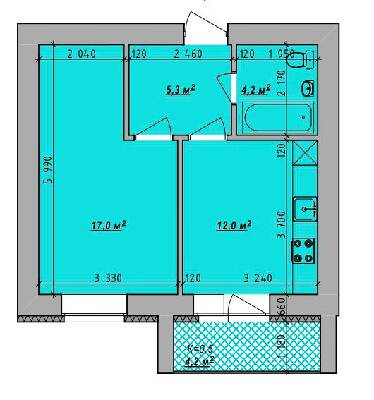 1-кімнатна 40.6 м² в ЖК на вул. Молочна, 8 від 19 000 грн/м², Харків