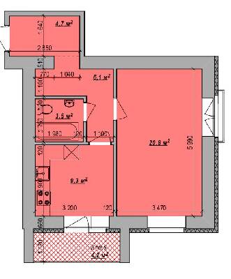1-кімнатна 46.5 м² в ЖК на вул. Молочна, 8 від 19 000 грн/м², Харків