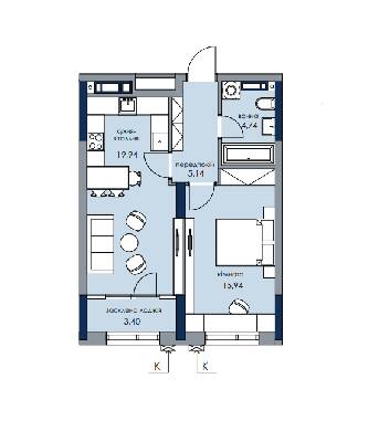 1-комнатная 49.16 м² в ЖК Новый Автограф от 30 041 грн/м², Киев