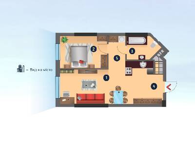 1-кімнатна 51.1 м² в ЖК SALUT! від 40 150 грн/м², Київ