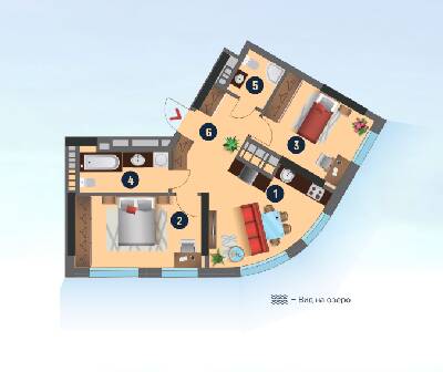 2-кімнатна 58.6 м² в ЖК SALUT! від 43 350 грн/м², Київ