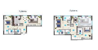 Двухуровневая 153.21 м² в ЖК Славутич 2.0 от 31 500 грн/м², Киев