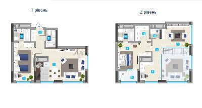 Двухуровневая 108.7 м² в ЖК Славутич 2.0 от 31 500 грн/м², Киев