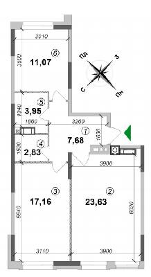 2-комнатная 66.3 м² в ЖК Оптимісто от 25 000 грн/м², с. Гатное