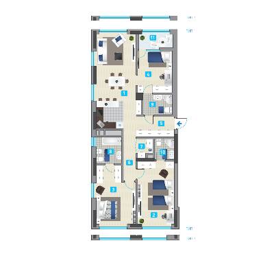 3-комнатная 105.11 м² в ЖК Славутич 2.0 от 31 500 грн/м², Киев