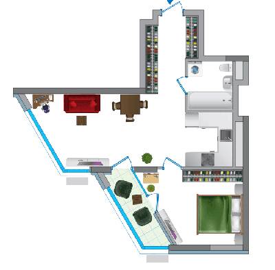 1-комнатная 58.37 м² в ЖК Заречный от 30 350 грн/м², Киев