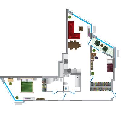 2-комнатная 100.57 м² в ЖК Заречный от 21 700 грн/м², Киев