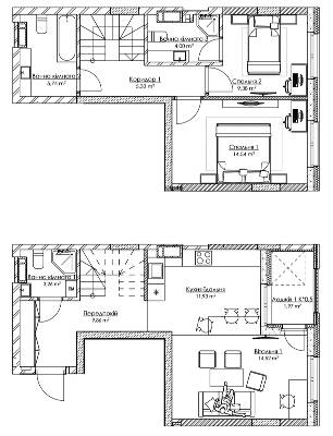 Дворівнева 80.53 м² в ЖК BOSTON Creative House від 37 169 грн/м², Київ