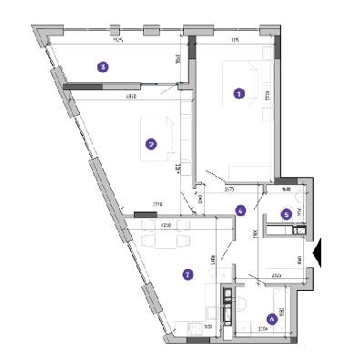 2-комнатная 71.63 м² в ЖК Містечко Підзамче от 25 559 грн/м², Львов