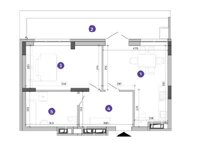 1-комнатная 53.21 м² в ЖК Містечко Підзамче от 22 136 грн/м², Львов