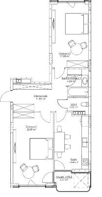 2-кімнатна 72.23 м² в ЖК O2 Residence від 25 400 грн/м², Київ