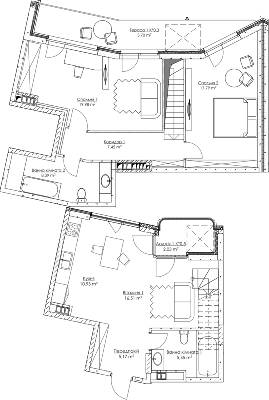 Дворівнева 97.4 м² в ЖК O2 Residence від 23 168 грн/м², Київ