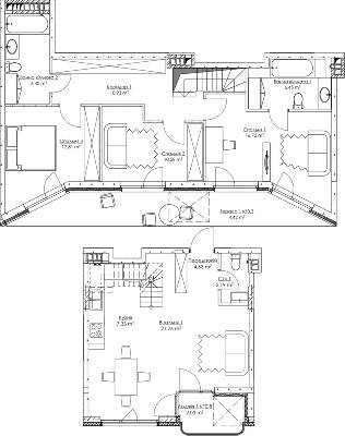 Дворівнева 106.25 м² в ЖК O2 Residence від 22 919 грн/м², Київ