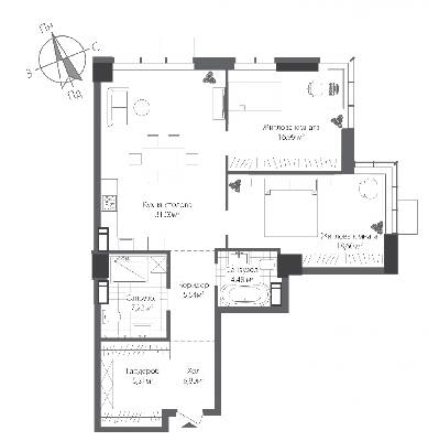 2-комнатная 96.04 м² в ЖК RiverStone от 56 400 грн/м², Киев