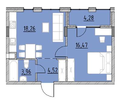 1-комнатная 47.49 м² в ЖК Велика Британія от 22 824 грн/м², Львов