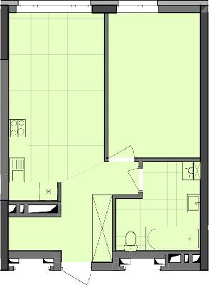 1-кімнатна 47.92 м² в ЖК Dibrova Park від 25 150 грн/м², Київ