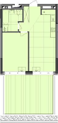 1-кімнатна 53.98 м² в ЖК Dibrova Park від 25 150 грн/м², Київ