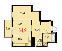 2-комнатная 64.9 м² в ЖК Бульвар Европейский от 19 000 грн/м², Ивано-Франковск