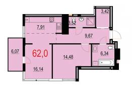2-комнатная 62 м² в ЖК Бульвар Европейский от 19 000 грн/м², Ивано-Франковск