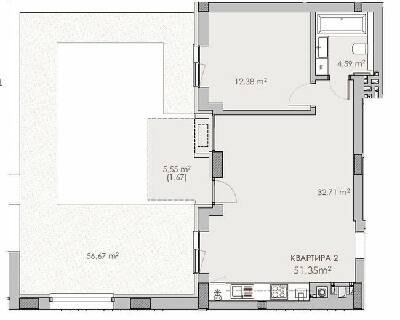 1-комнатная 51.35 м² в ЖК Княжий холл от 48 000 грн/м², Львов
