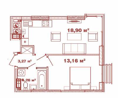 1-комнатная 39.59 м² в ЖК Crystal Avenue от 35 500 грн/м², с. Петропавловская Борщаговка