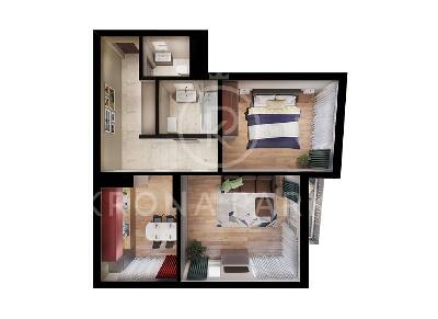 2-кімнатна 60.61 м² в ЖК Krona Park II від 21 992 грн/м², м. Бровари