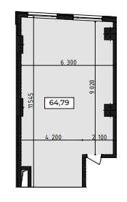 Офіс 64.79 м² в ЖК Be the One від 35 945 грн/м², Київ
